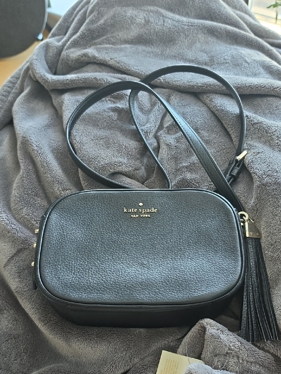 kate spade Handbags - kate spade Black Pebbled Leather Crossbody with Tassel